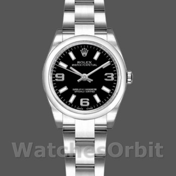 Replica Rolex Oyster Perpetual 176200 Black Dial Stainless Steel 26MM Lady Replica Uhr