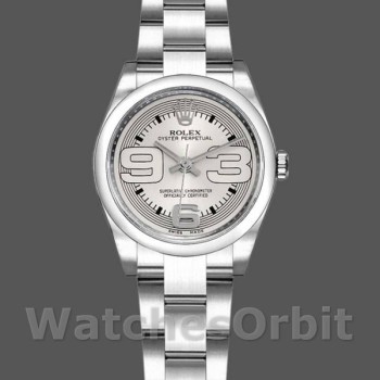Replica Rolex Oyster Perpetual 176200 Silver Arabic Dial Oyster Bracelet 26mm Lady Replica Uhr