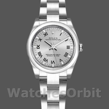 Replica Rolex Oyster Perpetual 176200 Silver Roman Numeral Dial 26mm Lady Replica Uhr