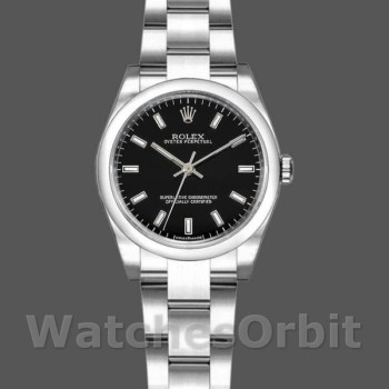 Replica Rolex Oyster Perpetual 176200 Stainless Steel Black Index Dial 26MM Lady Replica Uhr