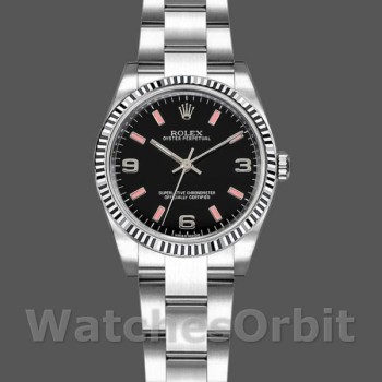 Replica Rolex Oyster Perpetual 176234 Black Dial Fluted Bezel 26MM Lady Replica Uhr