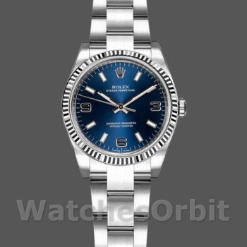 Replica Rolex Oyster Perpetual 176234 Fluted Bezel Blue Dial 26MM Lady Replica Uhr
