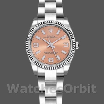 Replica Rolex Oyster Perpetual 176234 Fluted Bezel Pink Dial 26MM Lady Replica Uhr