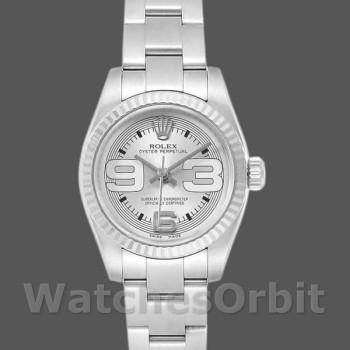 Replica Rolex Oyster Perpetual 176234 Silver Maxi Arabic Dial 26mm Lady Replica Uhr