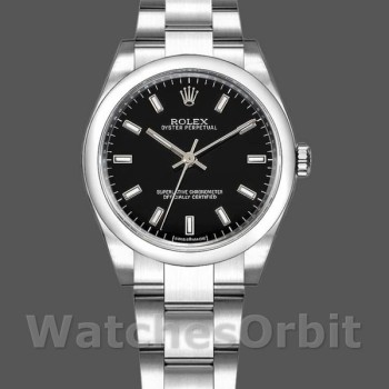 Replica Rolex Oyster Perpetual 177200 Black Index Dial Domed Bezel 31mm Lady Replica Uhr