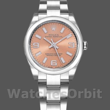 Replica Rolex Oyster Perpetual 177200 Pink Dial Domed Bezel 31mm Lady Replica Uhr
