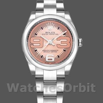 Replica Rolex Oyster Perpetual 177200 Pink Maxi Arabic Dial Domed Bezel 31mm Lady Replica Uhr