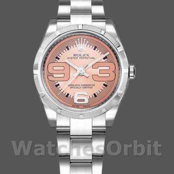 Replica Rolex Oyster Perpetual 177210 Pink Maxi Arabic Dial 31mm Lady Replica Uhr