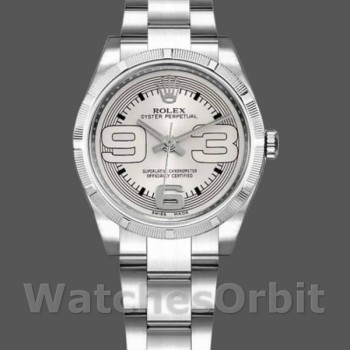 Replica Rolex Oyster Perpetual 177210 Silver Maxi Arabic Dial 31mm Lady Replica Uhr