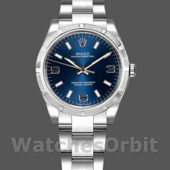 Replica Rolex Oyster Perpetual 177210 Edelstahl Blaues Zifferblatt 31mm Lady Replica Uhr