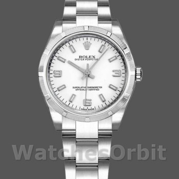 Replica Rolex Oyster Perpetual 177210 Edelstahl Weißes Zifferblatt 31mm Lady Replica Uhr