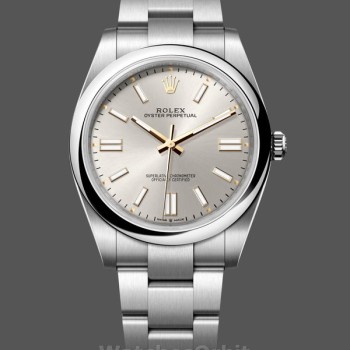 Replica Rolex Oyster Perpetual 41 Silver Dial Steel M124300 0001 Herrenuhr