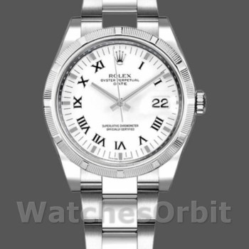 Replica Rolex Oyster Perpetual Date 115210 Weißes Zifferblatt mit römischen Ziffern Unisex Uhren Replica Uhr