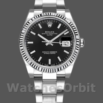 Replica Rolex Oyster Perpetual Date 115234 Black Dial 34mm Unisex Replica Uhr