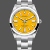 Replica Rolex Oyster Perpetual Gelbes Zifferblatt Oystersteel 124300 0004