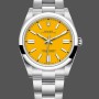 Replica Rolex Oyster Perpetual Gelbes Zifferblatt Oystersteel 124300 0004