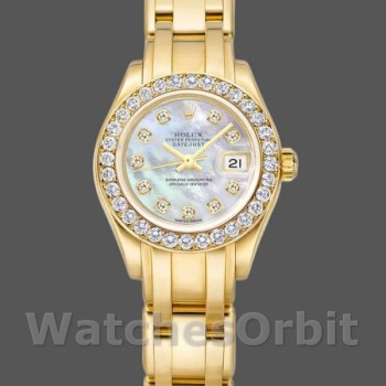 Replica Rolex Pearlmaster 80298 White MOP Dial 29MM Lady Replica Uhr