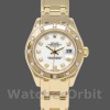 Replica Rolex Pearlmaster 80318 Gelbgold Weißes Zifferblatt 29MM Lady Uhren Replica Uhr, Replica Uhren, Elegantes Design