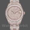Replica Rolex Pearlmaster 86405RBR Everose Gold Paved Diamond Zifferblatt 39mm Herren Replica Uhr