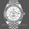 Replica Rolex Sky-Dweller 326934 Fluted Bezel White Dial 42MM Replica Uhr