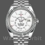 Replica Rolex Sky-Dweller 326934 Fluted Bezel White Dial 42MM Replica Uhr