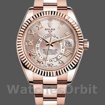 Replica Rolex Sky-Dweller 326935 Sundust Roman Numeral Dial 42mm Herren Replica Uhr