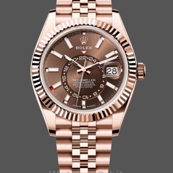 Replica Rolex Sky Dweller 42 Everose Gold Chocolate Dial m336935 0006