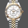 Replica Rolex Sky Dweller 42 White Dial Gelbgold Edelstahl Jubiläum 336933 0006 Stilvolles Accessoire