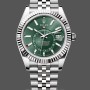 Replica Rolex Sky Dweller 42 White Gold Fluted Bezel 336934 0002 Herrenuhr