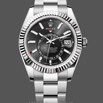 Replica Rolex Sky Dweller 42 White Rolesor Black Dial Oyster M336934 0007 Herrenuhr