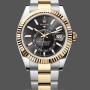 Replica Rolex Sky Dweller 42 Gelb Rolesor Schwarz Zifferblatt Oyster M336933 0003 Herrenuhr