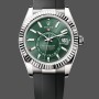 Replica Rolex Sky Dweller 42mm 336239 Rubber Strap Black Dial Herrenuhr