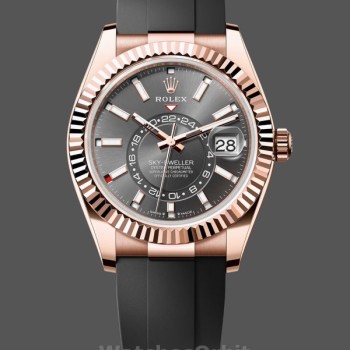 Replica Rolex Sky Dweller 42mm Slate Oysterflex m336235 0004