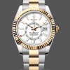 Replica Rolex Sky Dweller 42mm White Dial Stick Markers m336933 0005 Herrenuhr Zeitlose Eleganz