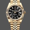 Replica Rolex Sky Dweller 42mm 18 kt Yellow Gold Black Dial m336938 0005 Luxuriöse Optik