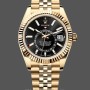 Replica Rolex Sky Dweller 42mm 18 kt Yellow Gold Black Dial m336938 0005