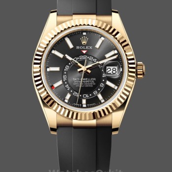 Replica Rolex Sky Dweller m336238 0002 Gelbgold Schwarz Zifferblatt 42mm Herren Replica Uhr