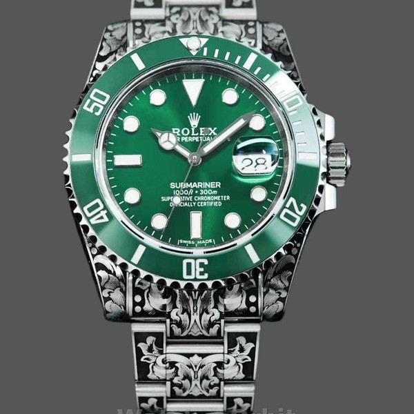 Replica Huckleberry Custom Rolex Submariner Green Luxuriöse Optik