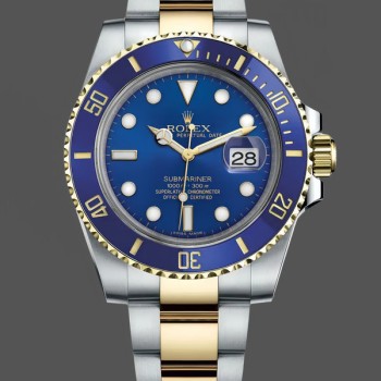 Replica Replica Rolex Submariner Date 116613LB Two Tone Blue Dial 40mm Herrenuhr