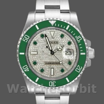 Replica Rolex Submariner 116610 Diamond Paved Dial Automatic 40mm Herren Replica Uhr