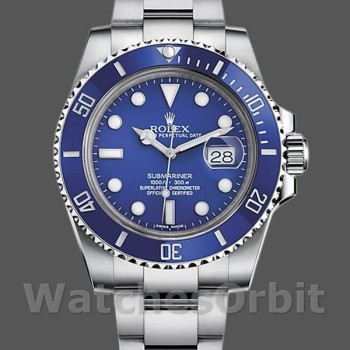 Replica Rolex Submariner 116619LB White Gold Blue Dial 40mm Herren Replica Uhr