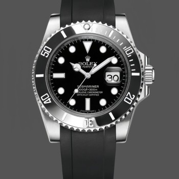 Replica Rolex Submariner 126610LN Black Rubber Strap Black Dial 41mm Herren Replica Uhr