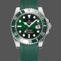 Replica Rolex Submariner 126610LV Green Rubber Strap Black Dial 41mm Herren Replica Uhr