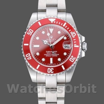Replica Rolex Submariner 16610 Stainless Steel Refinished Red Dial 40mm Herren Replica Uhr