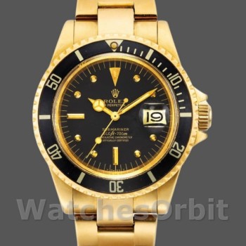 Replica Rolex Submariner 1680/8 Black dial Yellow Gold 40mm Herren Replica Uhr