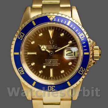 Replica Rolex Submariner 1680/8 Tropical Dial Gelbgold 40mm Herren Replica Uhr