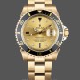 Replica Rolex Submariner 40 18k Champagne Diamond Dial Black Bezel 16613T Gold Uhr