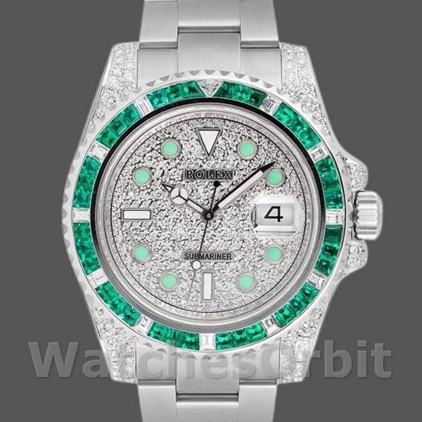Replica Rolex Submariner Date 116610LN Custom Diamond Stainless Steel 40MM Herren Replica Uhr, Nachbau, Alltagsfreundlich