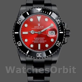 Replica Rolex Submariner Date 116610LN Red Dial Black PVD/DLC Stainless Steel 40MM Herren Replica Uhr