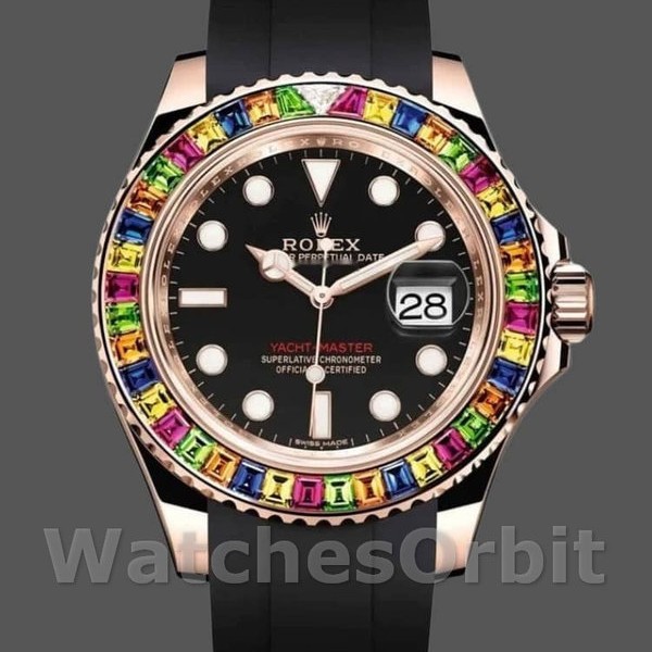 Replica Rolex Yacht-Master 116695 Black Rubber Strap Black Dial 40MM Herren Replica Uhr Sportliches Design